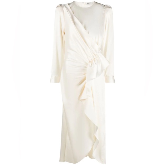Sandro- satin Memphis cream dress - Picture 1 of 1